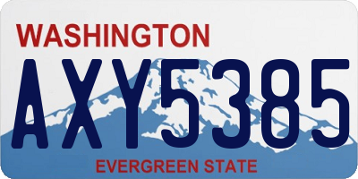 WA license plate AXY5385