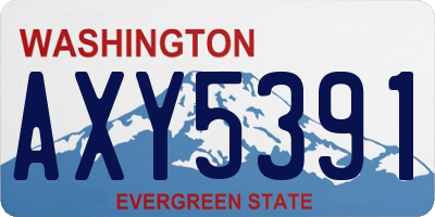WA license plate AXY5391