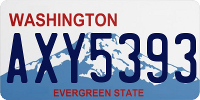 WA license plate AXY5393