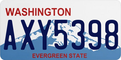 WA license plate AXY5398