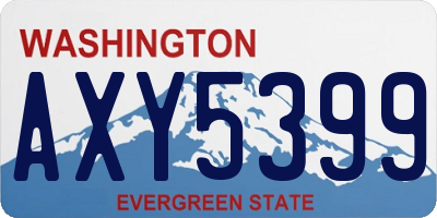 WA license plate AXY5399