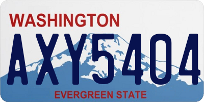 WA license plate AXY5404
