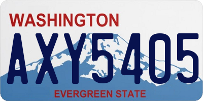 WA license plate AXY5405