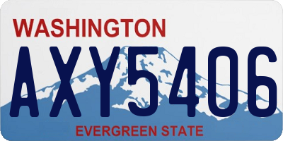 WA license plate AXY5406