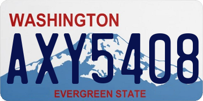 WA license plate AXY5408
