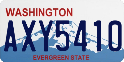 WA license plate AXY5410