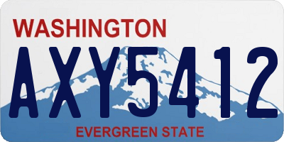 WA license plate AXY5412