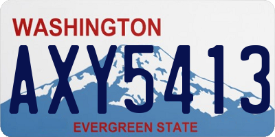 WA license plate AXY5413