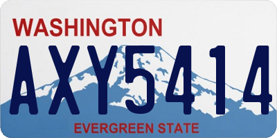 WA license plate AXY5414
