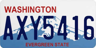 WA license plate AXY5416