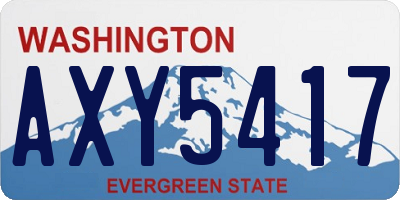 WA license plate AXY5417