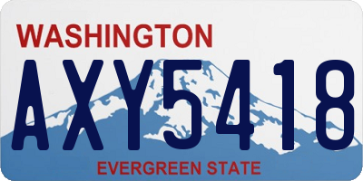 WA license plate AXY5418