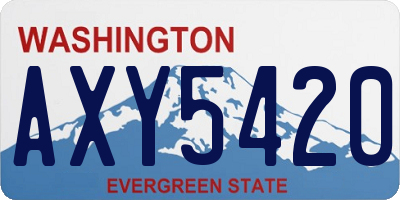 WA license plate AXY5420