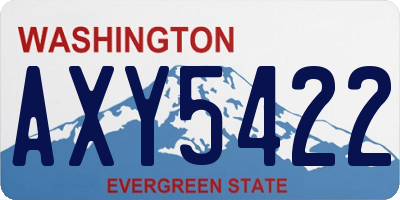 WA license plate AXY5422