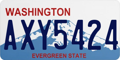 WA license plate AXY5424
