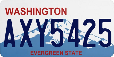 WA license plate AXY5425