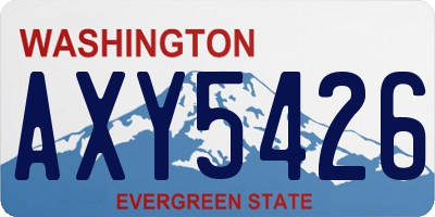 WA license plate AXY5426