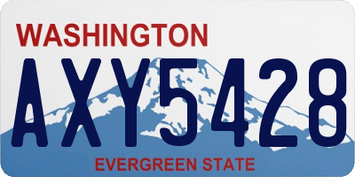 WA license plate AXY5428
