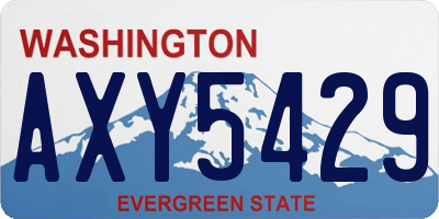 WA license plate AXY5429