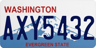 WA license plate AXY5432
