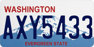 WA license plate AXY5433