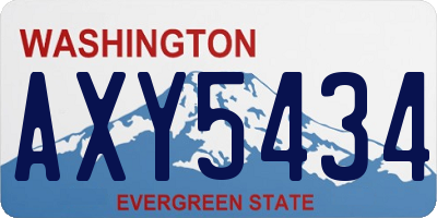 WA license plate AXY5434