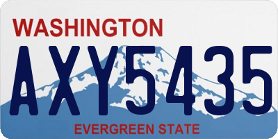 WA license plate AXY5435