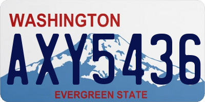 WA license plate AXY5436