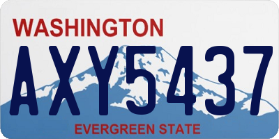 WA license plate AXY5437