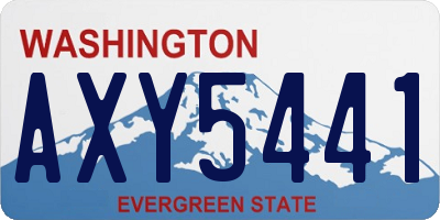WA license plate AXY5441