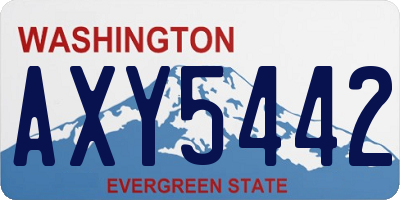 WA license plate AXY5442