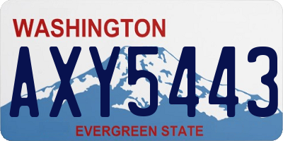 WA license plate AXY5443