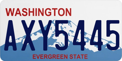 WA license plate AXY5445