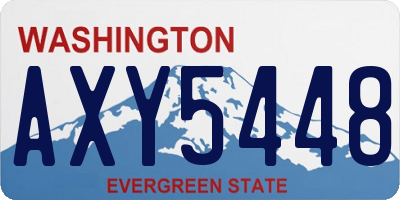 WA license plate AXY5448