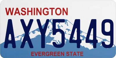 WA license plate AXY5449