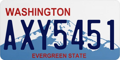 WA license plate AXY5451