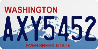 WA license plate AXY5452