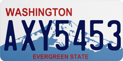 WA license plate AXY5453