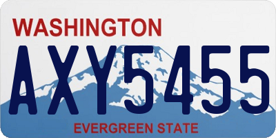 WA license plate AXY5455