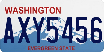 WA license plate AXY5456
