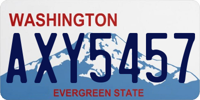 WA license plate AXY5457