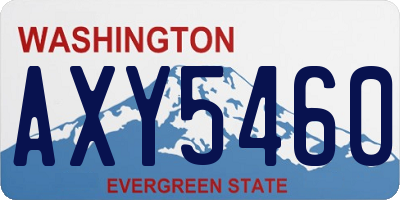 WA license plate AXY5460