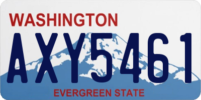 WA license plate AXY5461