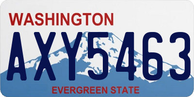 WA license plate AXY5463