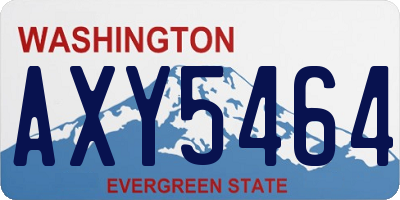 WA license plate AXY5464