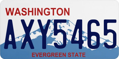 WA license plate AXY5465