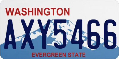 WA license plate AXY5466