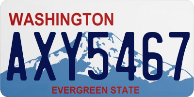 WA license plate AXY5467