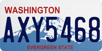 WA license plate AXY5468