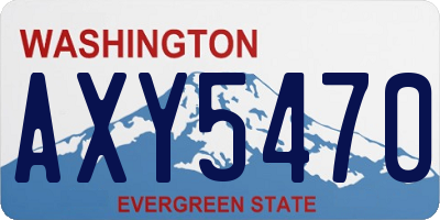 WA license plate AXY5470